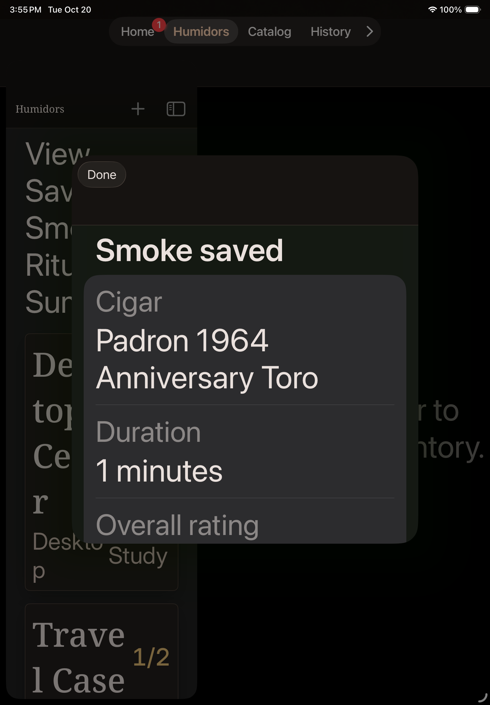 iPad Air 11-inch (M4): The immediate Exclusive saved summary using the largest accessibility text size.