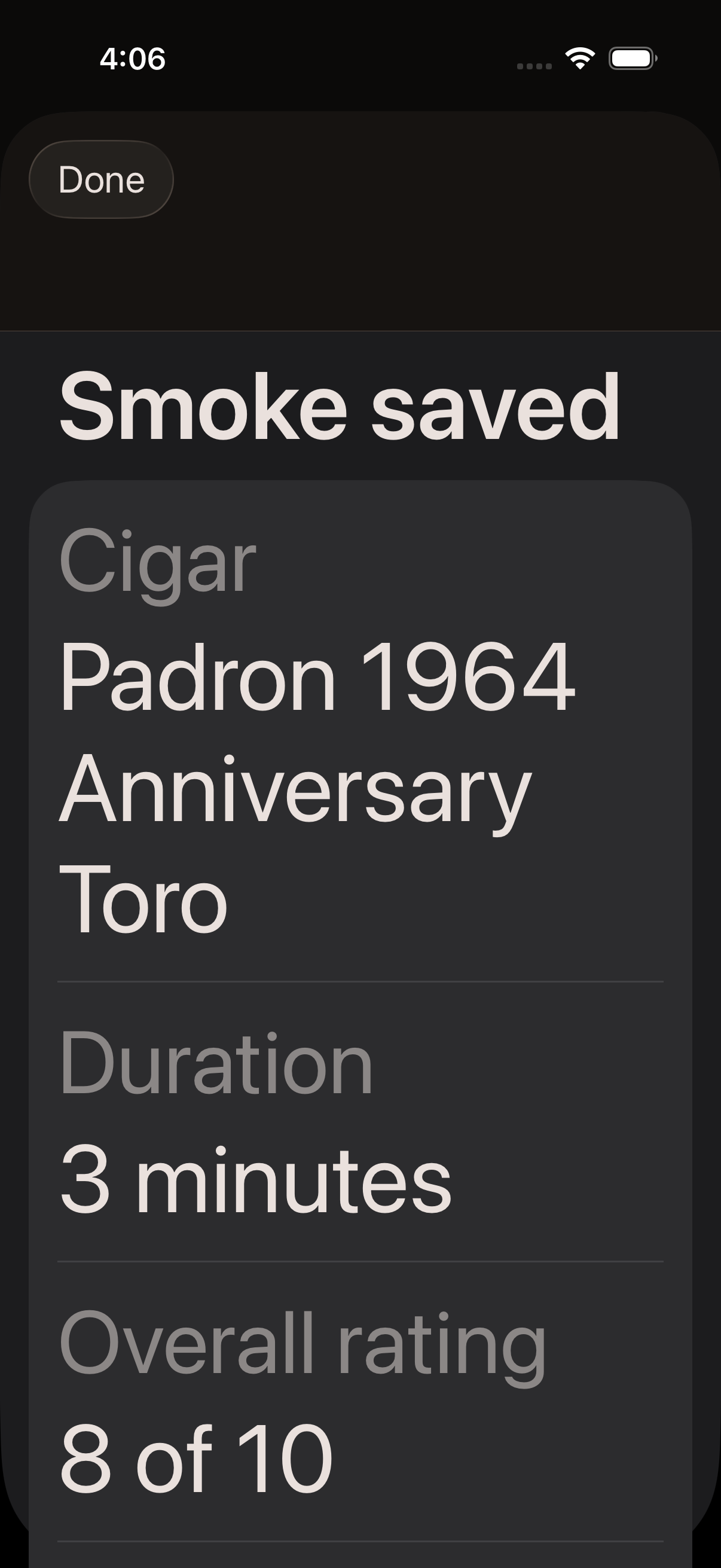 iPhone 17: The immediate Exclusive saved summary using the largest accessibility text size.