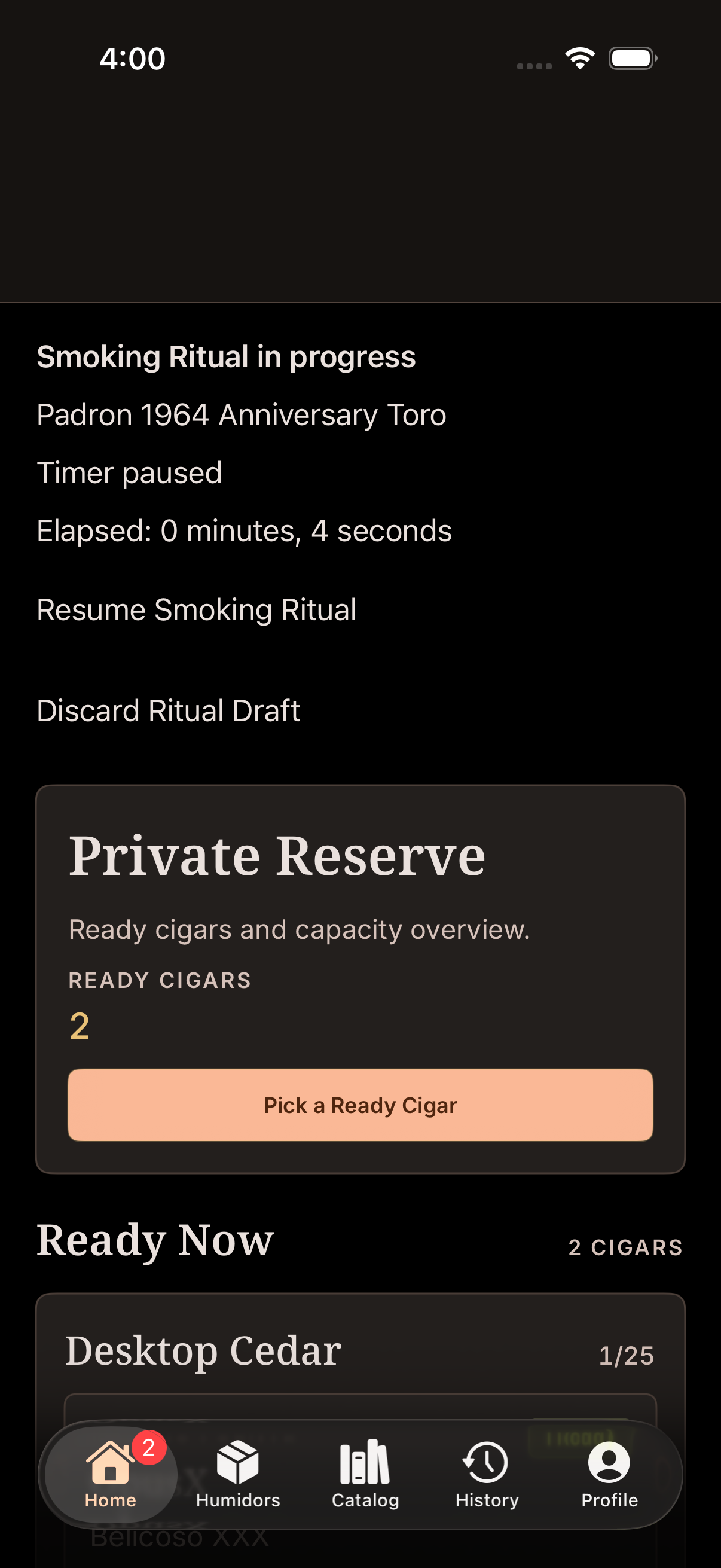 iPhone 17: A Premium local draft recovery card after reopening the app.